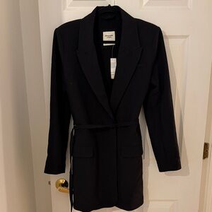 Abercrombie & Fitch Black Belted Blazer